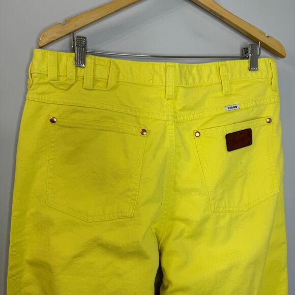 Staud + Wrangler The Loose Jean Mid Ultra Relaxed Fit Yellow Women's 30x32 New - Picture 4 of 14